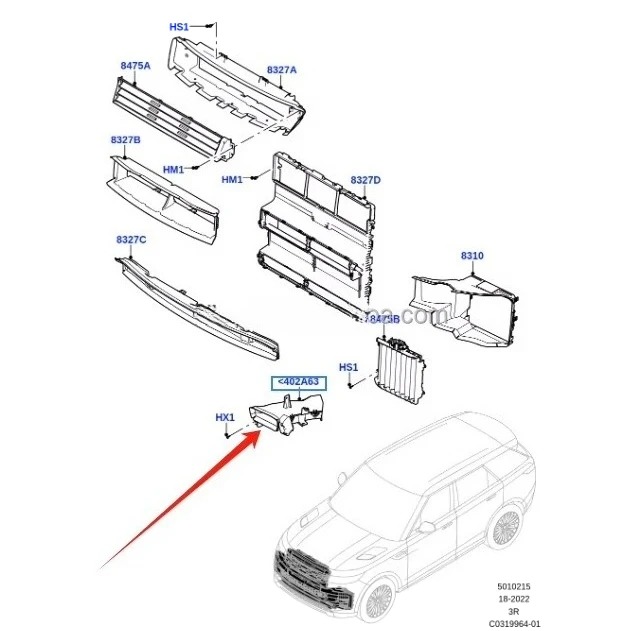 For  Range Rover Sport 2023+  Front Bumper air Duct Brake Intake Hose Trim LR168718 LR168720 Pipe
